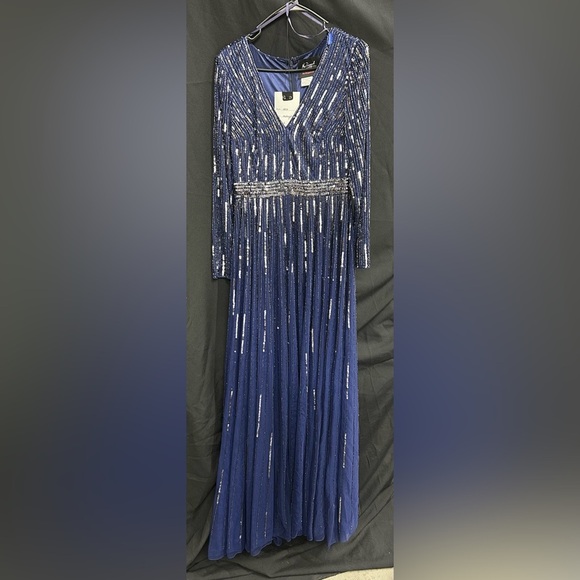 Mac Duggal Dresses & Skirts - *Flawed Mac Duggal 4977NWT Sequined V Neck Illusion Sleeve A Line Gown